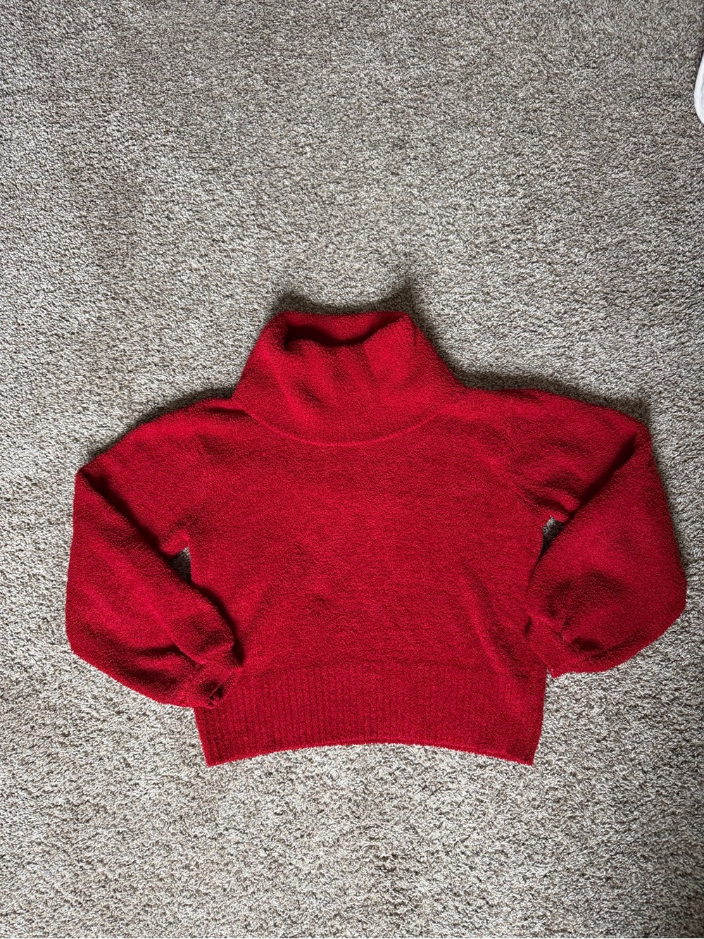 Jessica Simpson Red Cropped Turtleneck Sweater